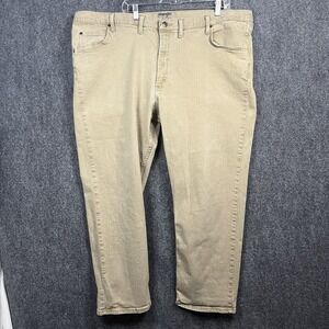 Wrangler Authentics Men's Jeans 44x30 Brown Khaki Denim Western Outdoors Cowboy